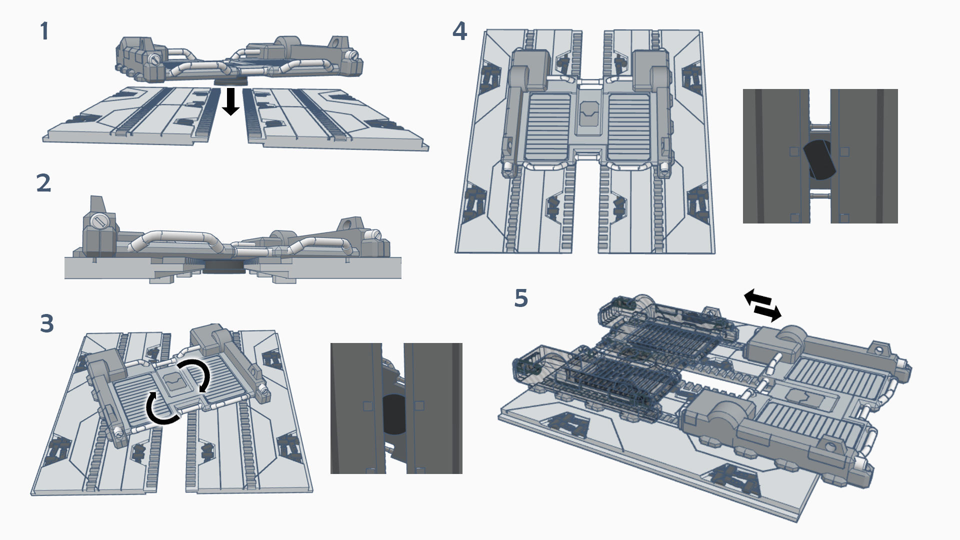 MHB09FMC-Full Mechanic Detail Hangar Bay with Stackable options 3D print model_26