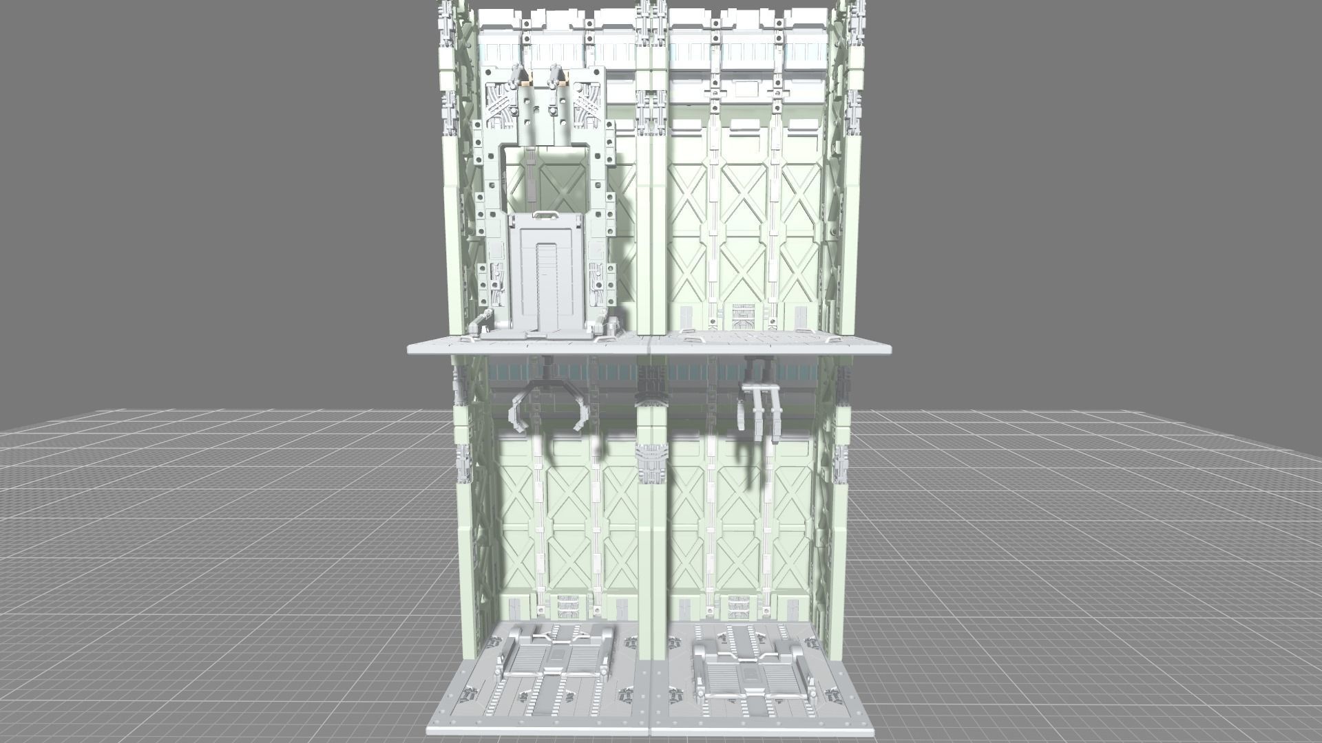 MHB09FMC-Full Mechanic Detail Hangar Bay with Stackable options 3D print model_29