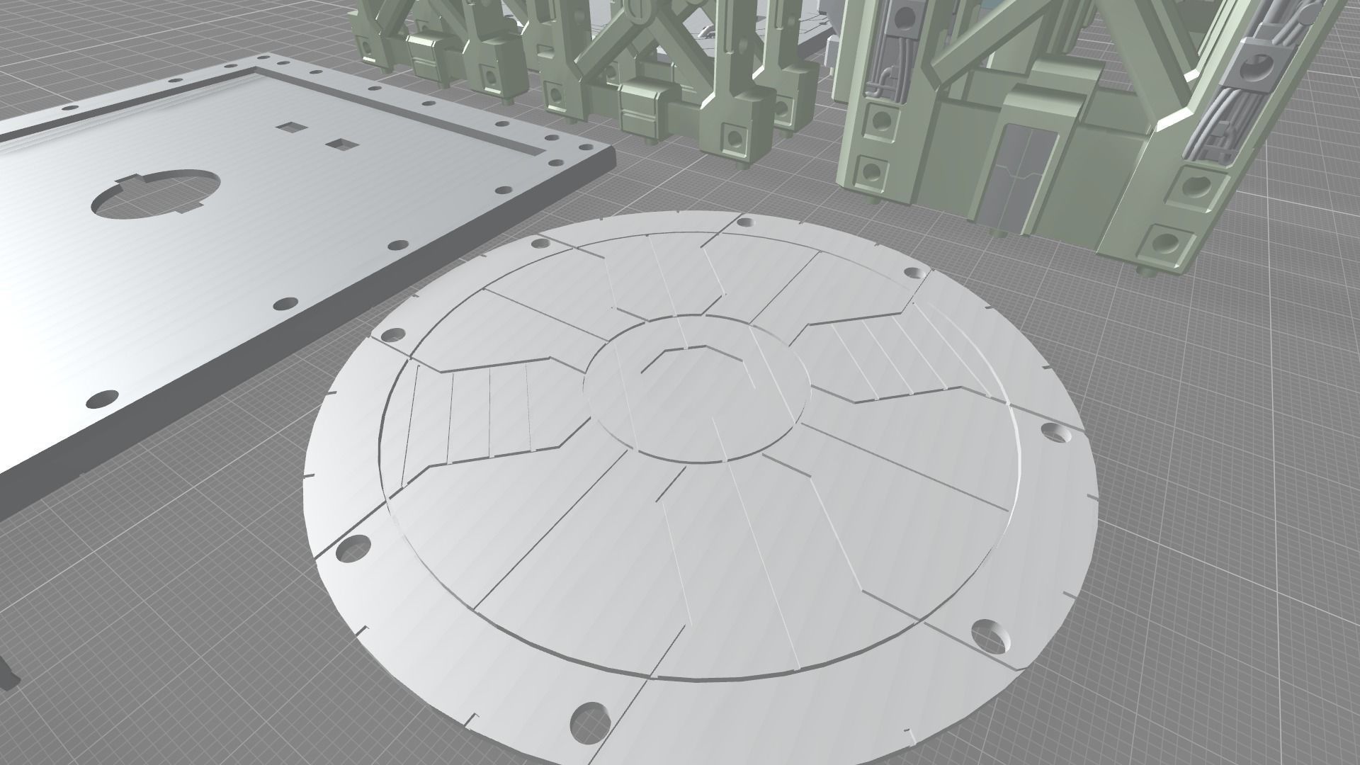 MHB09FMC-Full Mechanic Detail Hangar Bay with Stackable options 3D print model_24