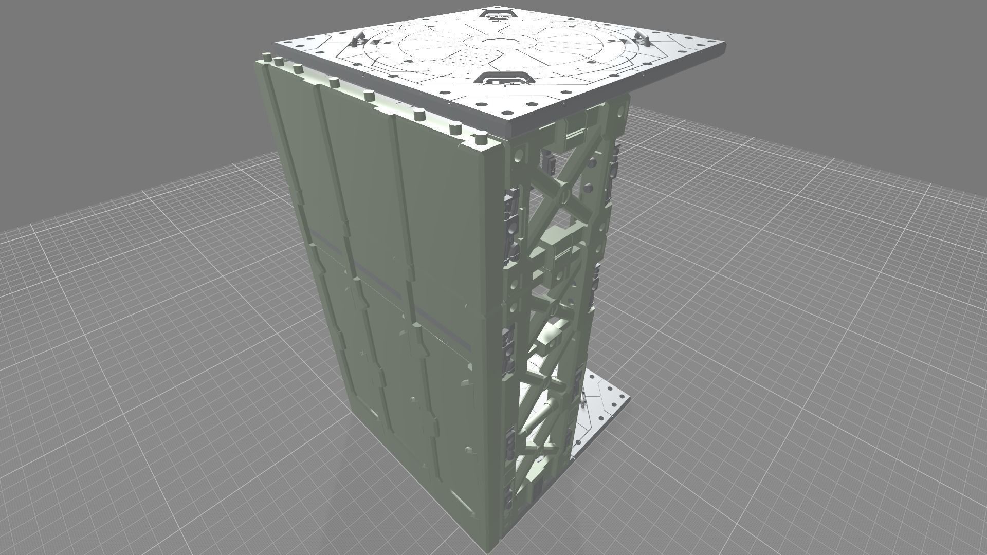 MHB09FMC-Full Mechanic Detail Hangar Bay with Stackable options 3D print model_3