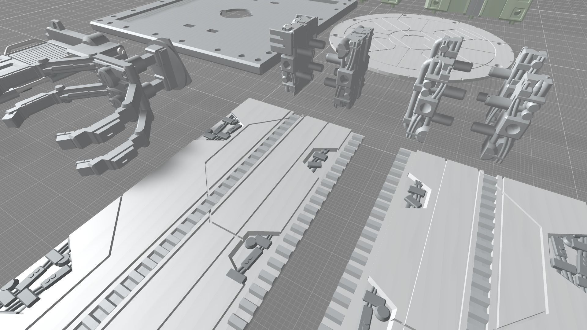 MHB09FMC-Full Mechanic Detail Hangar Bay with Stackable options 3D print model_21