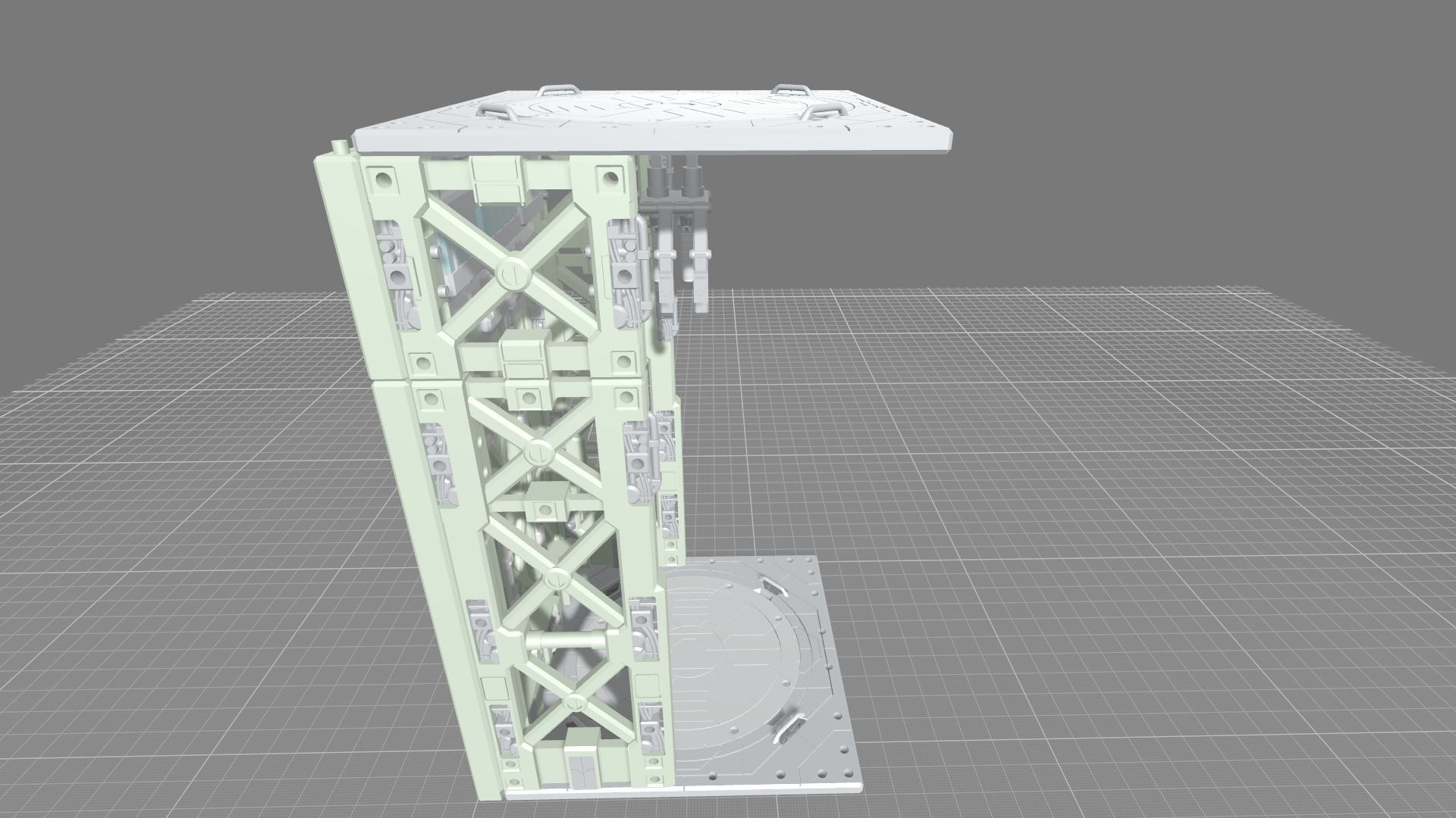 MHB09FMC-Full Mechanic Detail Hangar Bay with Stackable options 3D print model_1