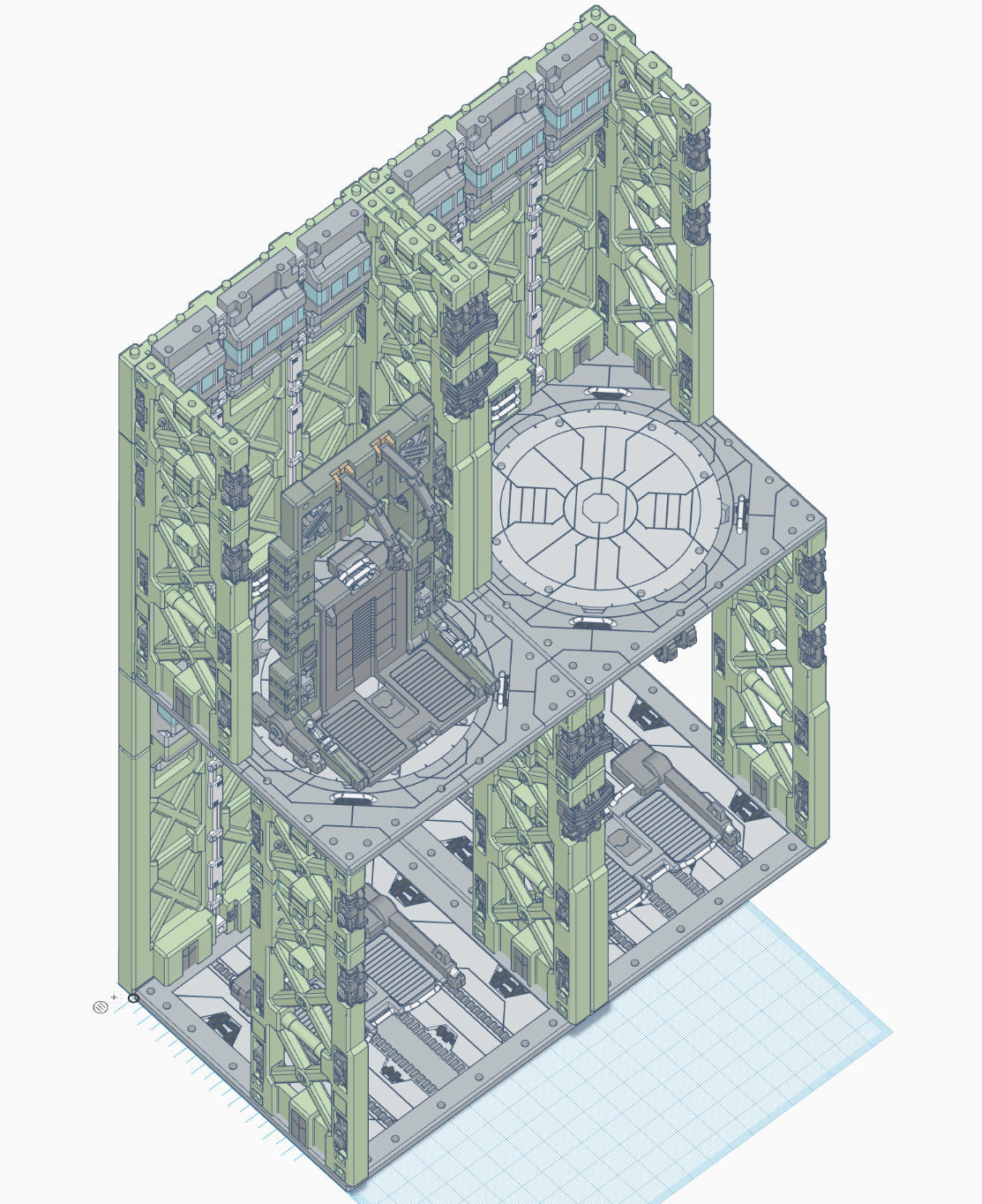 MHB09FMC-Full Mechanic Detail Hangar Bay with Stackable options 3D print model_28
