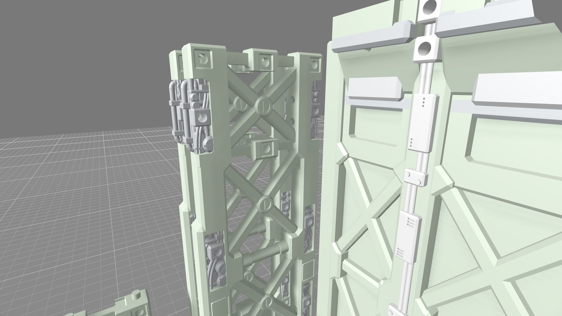 MHB09FMC-Full Mechanic Detail Hangar Bay with Stackable options 3D print model_20