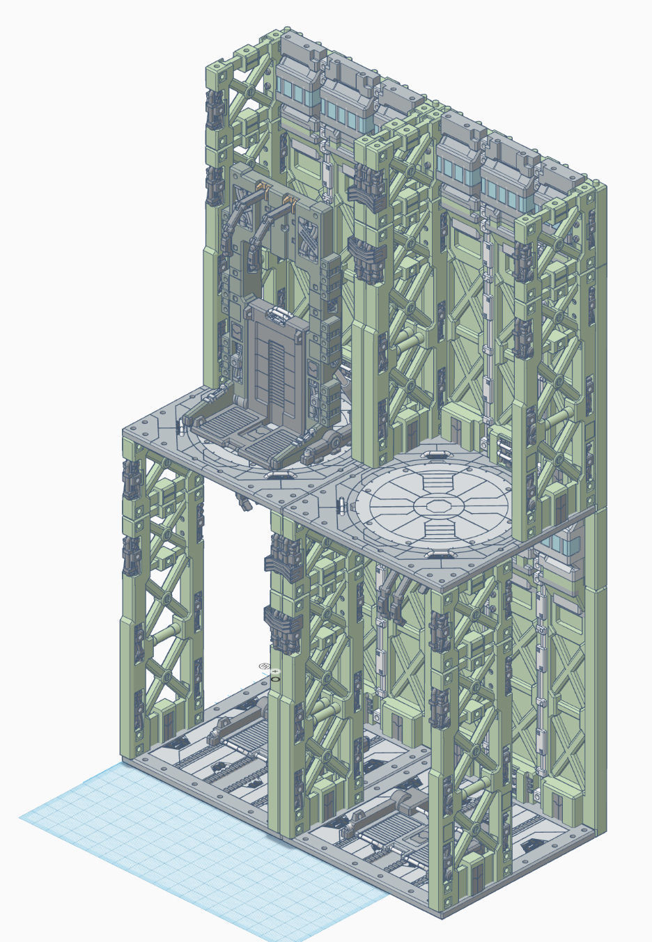 MHB09FMC-Full Mechanic Detail Hangar Bay with Stackable options 3D print model_27