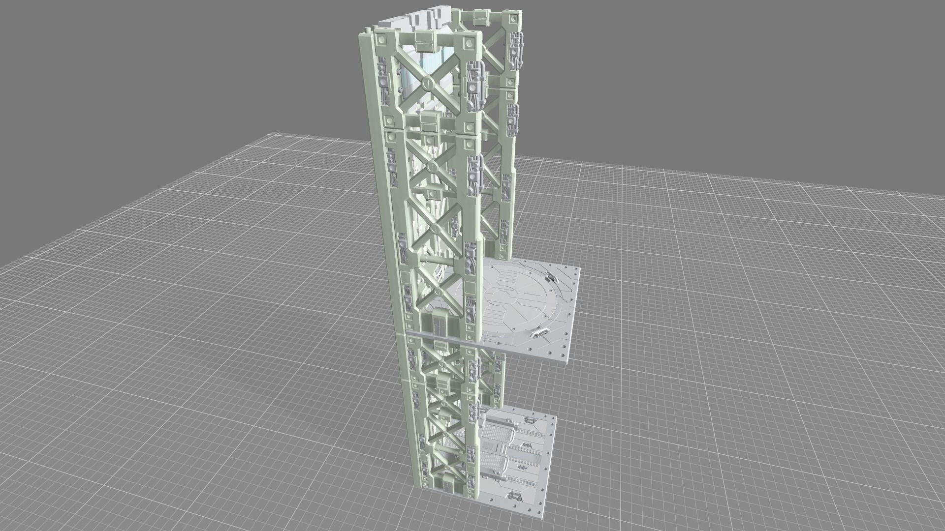 MHB09FMC-Full Mechanic Detail Hangar Bay with Stackable options 3D print model_12