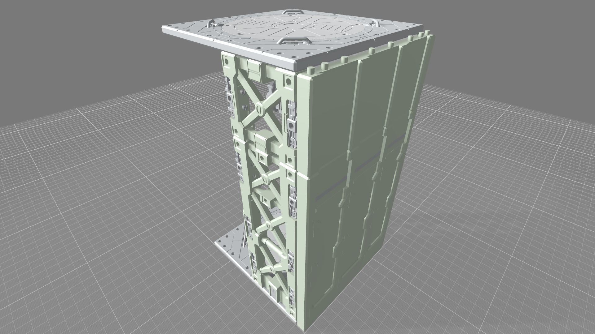 MHB09FMC-Full Mechanic Detail Hangar Bay with Stackable options 3D print model_2