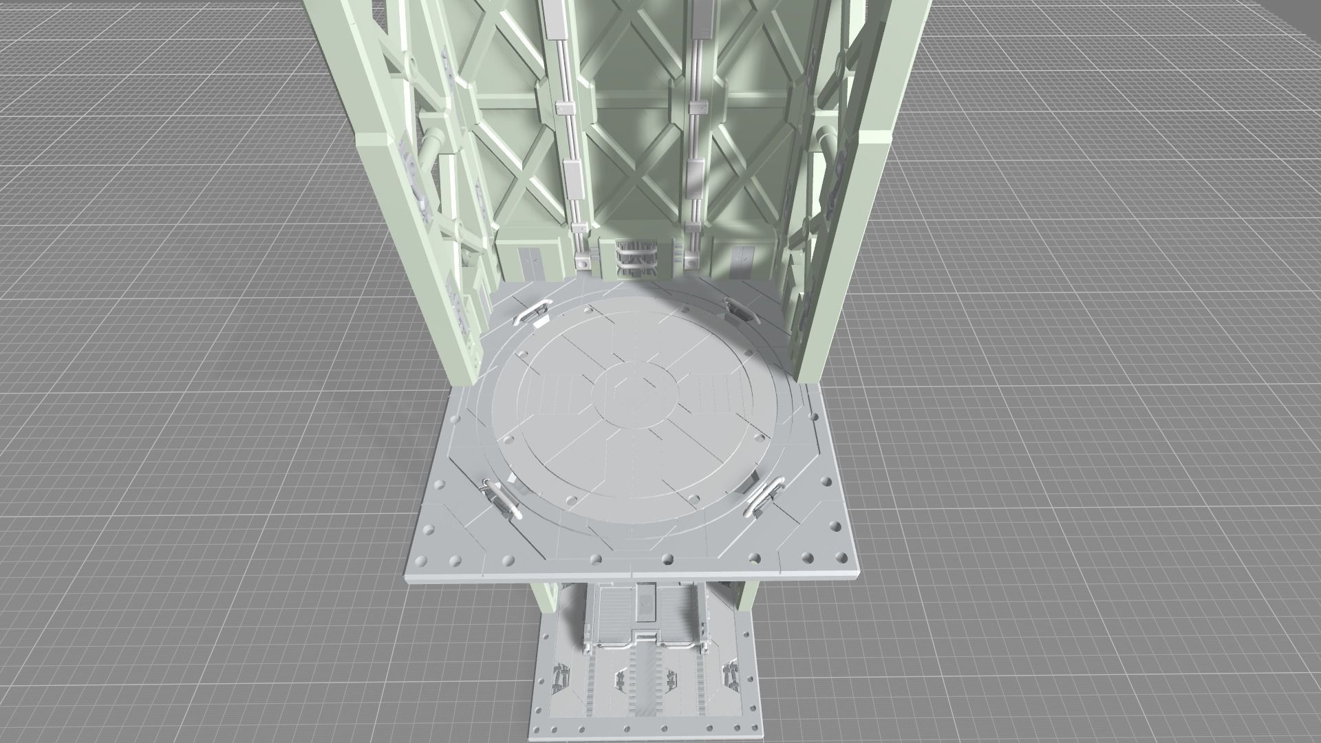MHB09FMC-Full Mechanic Detail Hangar Bay with Stackable options 3D print model_13