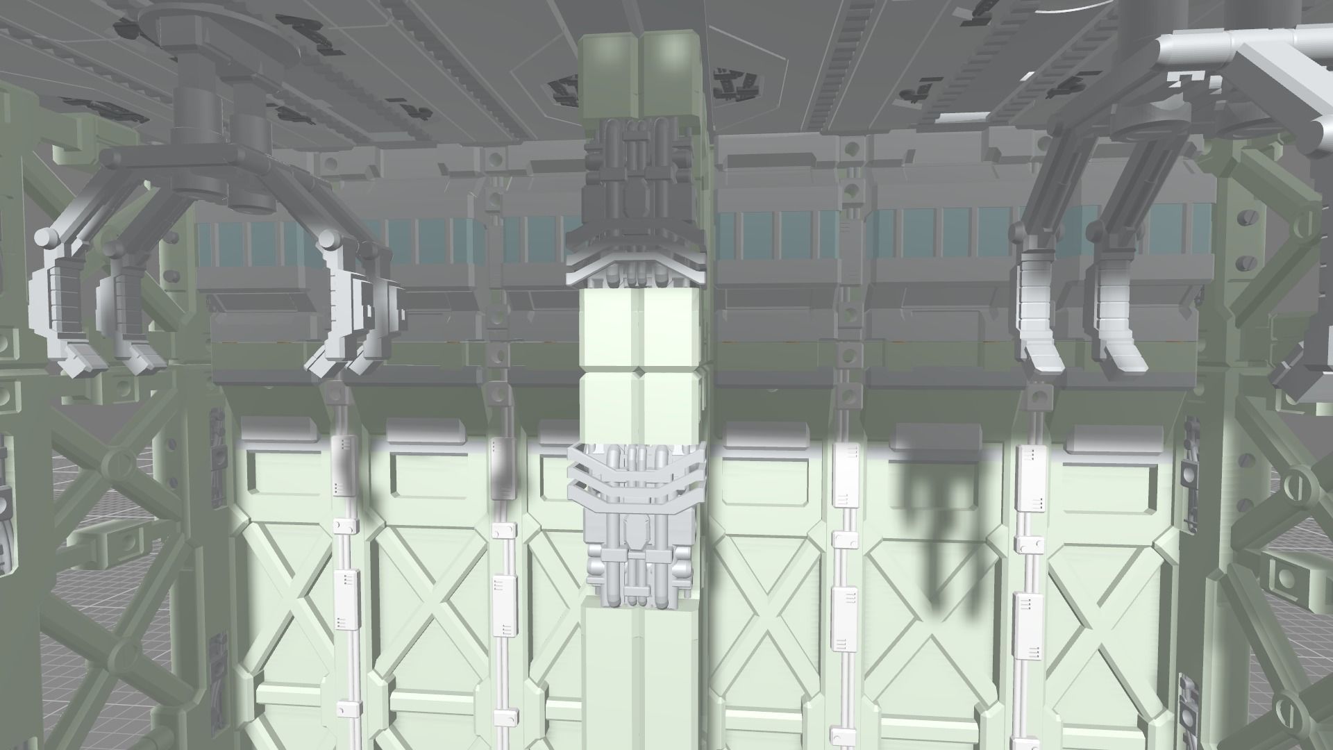 MHB09FMC-Full Mechanic Detail Hangar Bay with Stackable options 3D print model_32