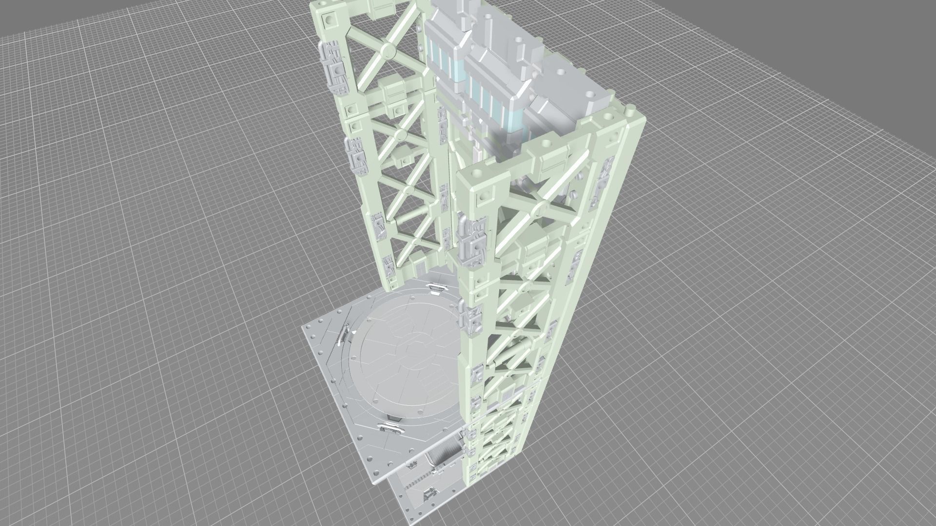 MHB09FMC-Full Mechanic Detail Hangar Bay with Stackable options 3D print model_10