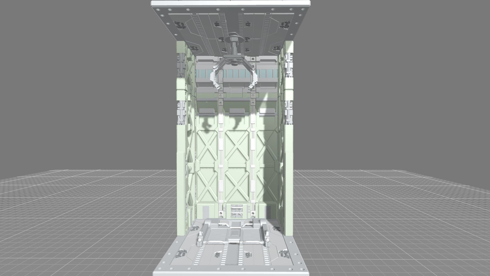 MHB09FMC-Full Mechanic Detail Hangar Bay with Stackable options 3D print model_6