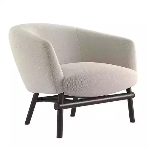 Livre Armchair Low-poly 3D model