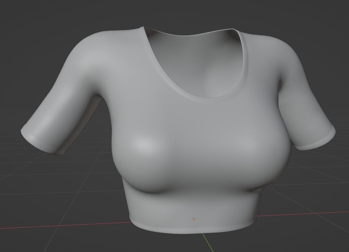 Crop Top 3D model_16