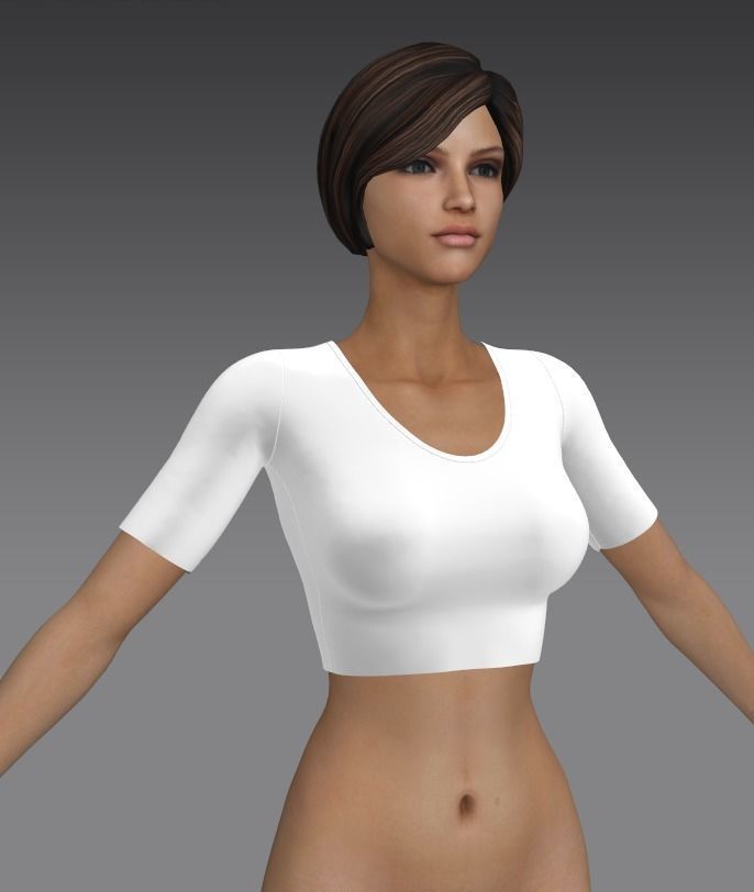 Crop Top 3D model_8