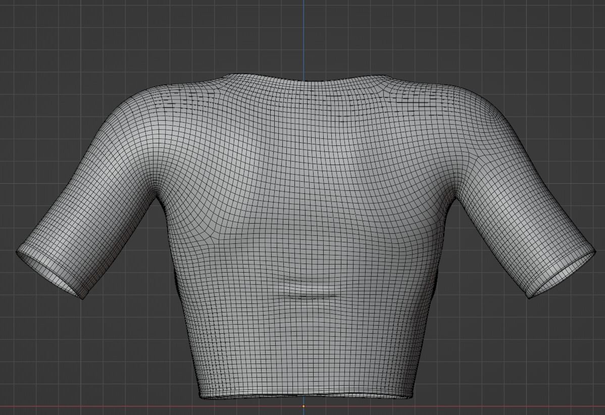 Crop Top 3D model_14
