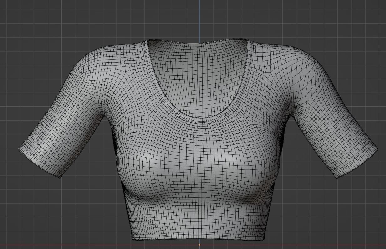 Crop Top 3D model_12