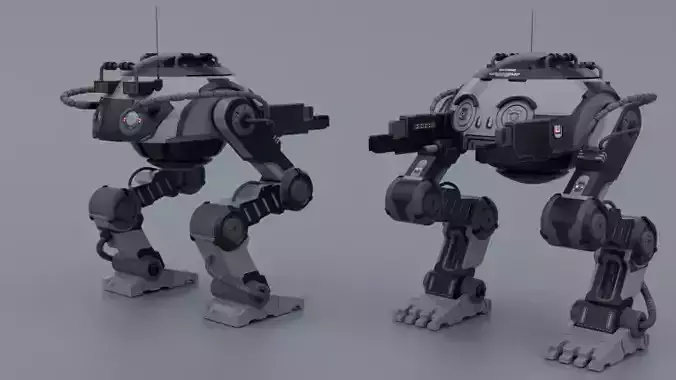 high quality robot mech 3D model