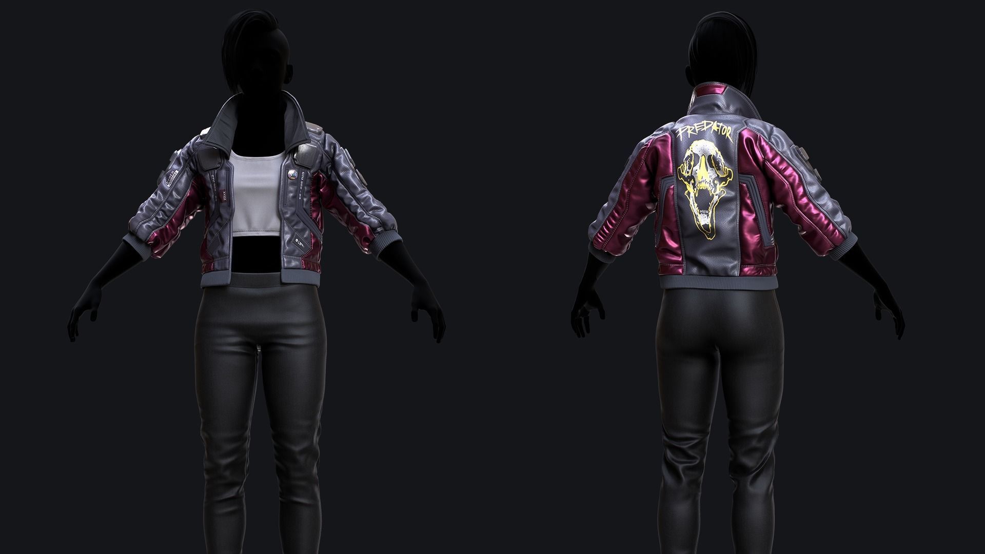 Tutorial - Cyberpunk Jacket Low-poly 3D model_3