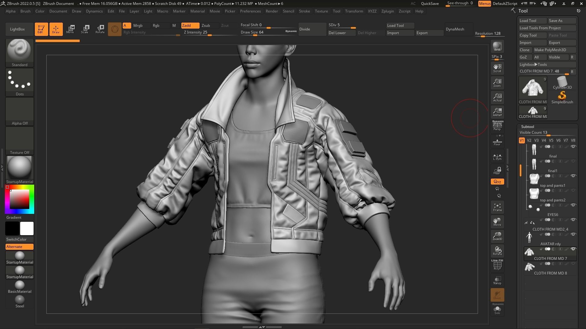 Tutorial - Cyberpunk Jacket Low-poly 3D model_7