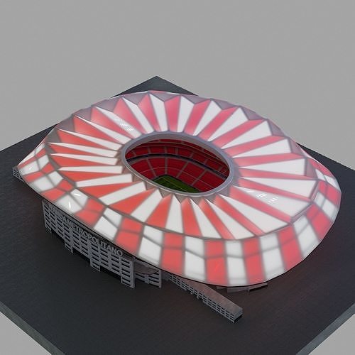 Stadium Wanda Metropolitano Low-poly 3D model