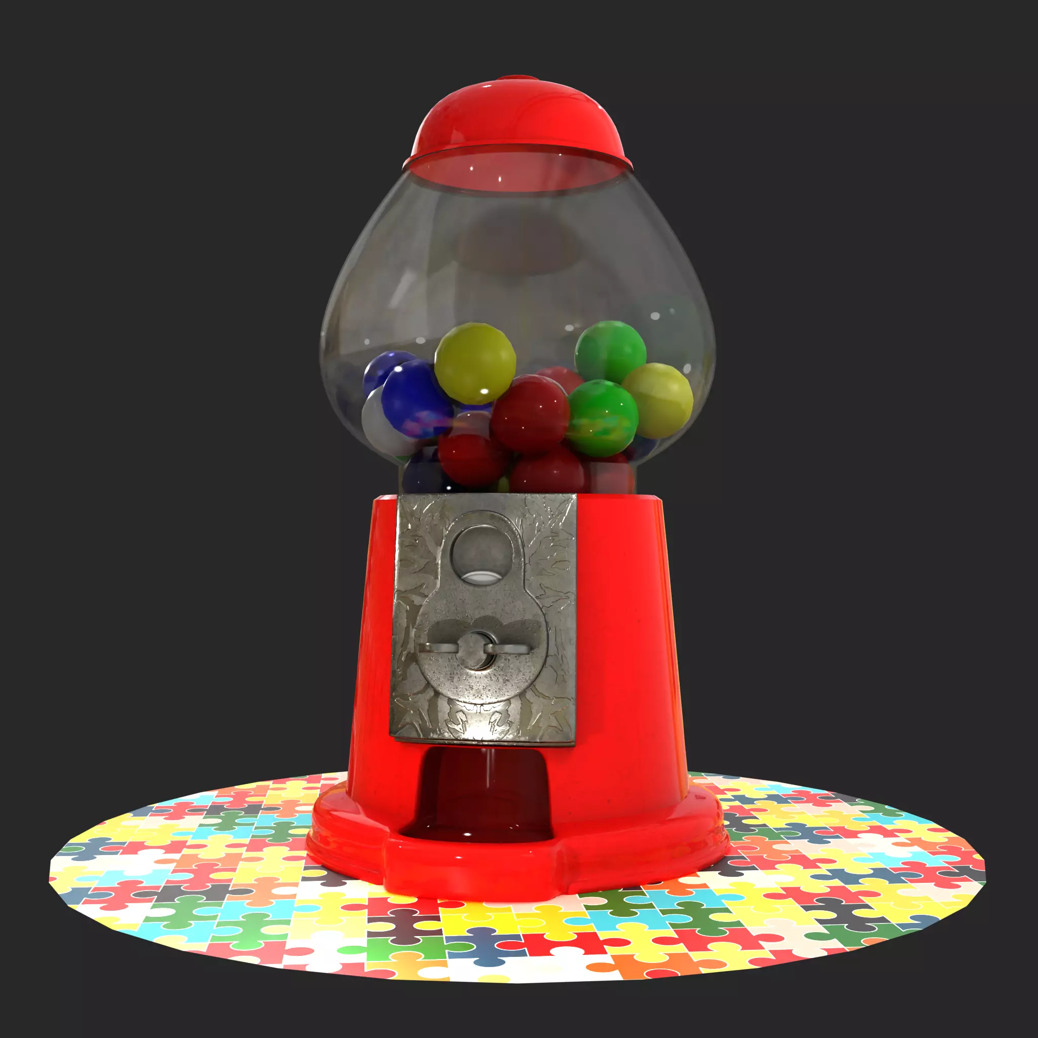 Gumball Machine 3D model_0