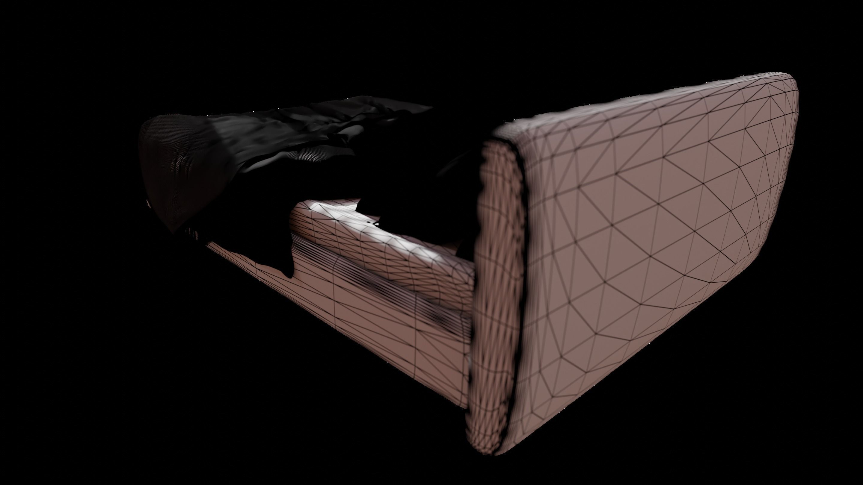 Dreamy Bed Escape - 3D Model with Pillows and Throw 3D model_20