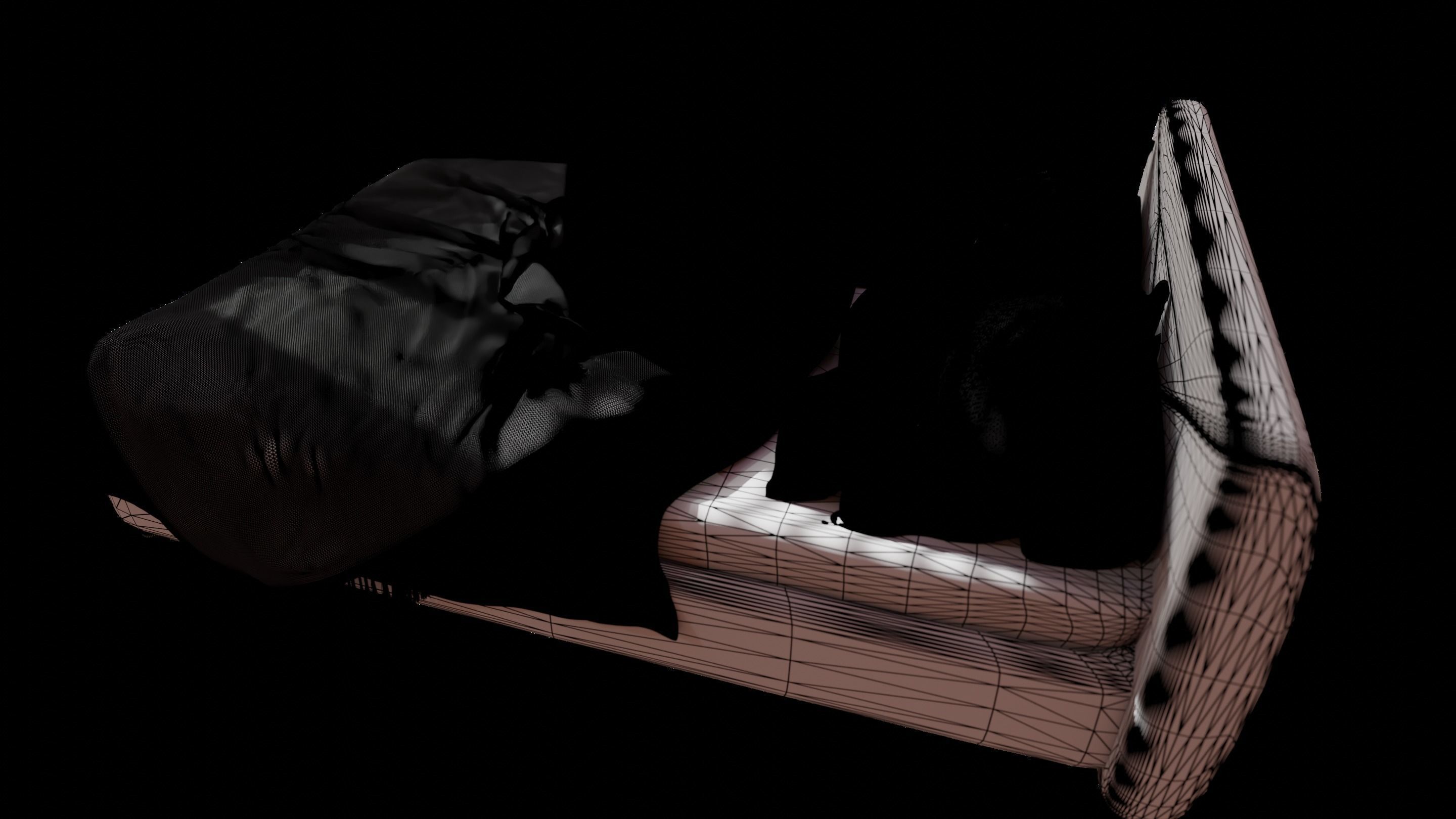 Dreamy Bed Escape - 3D Model with Pillows and Throw 3D model_14