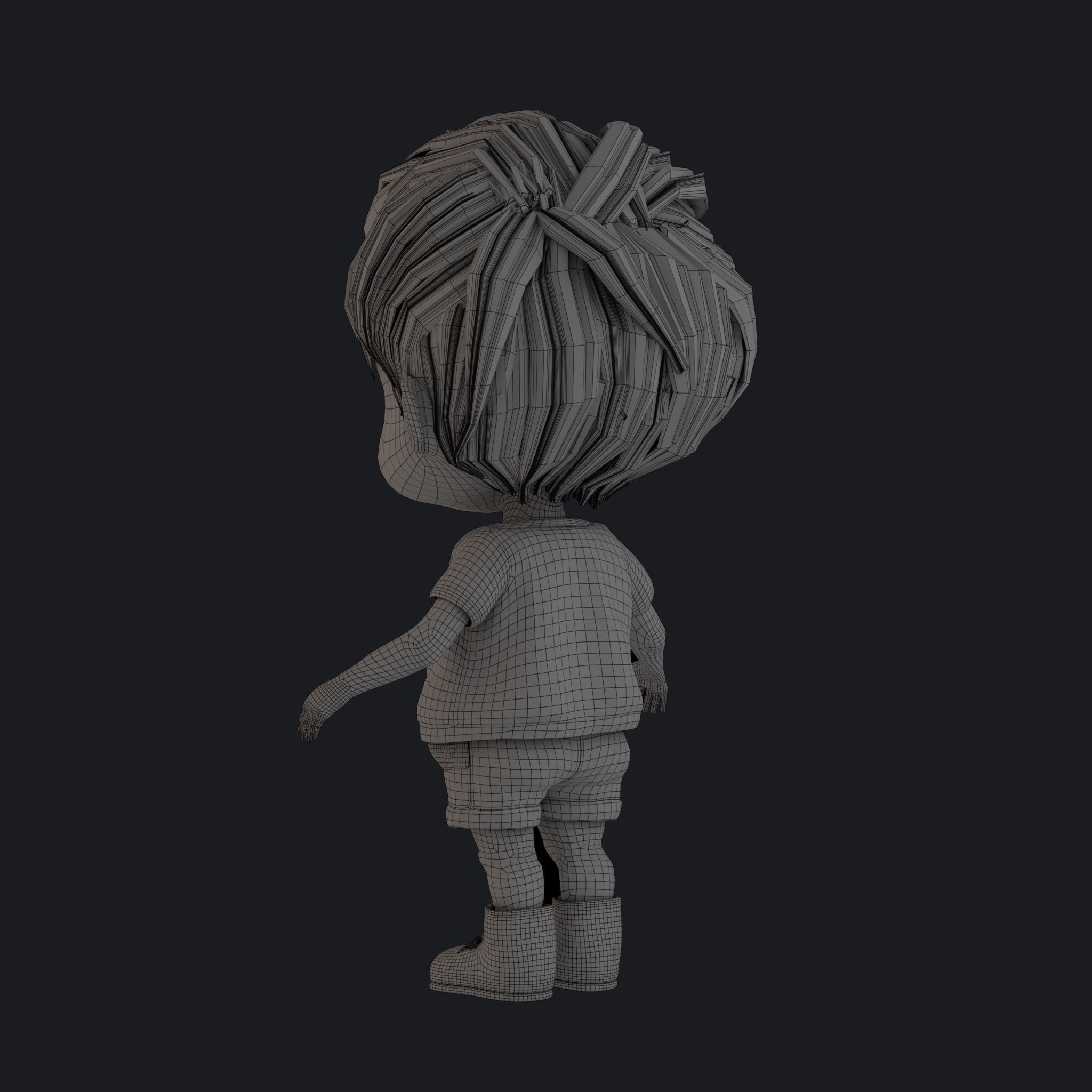 Cartoon Boy Rigged 3D model_23