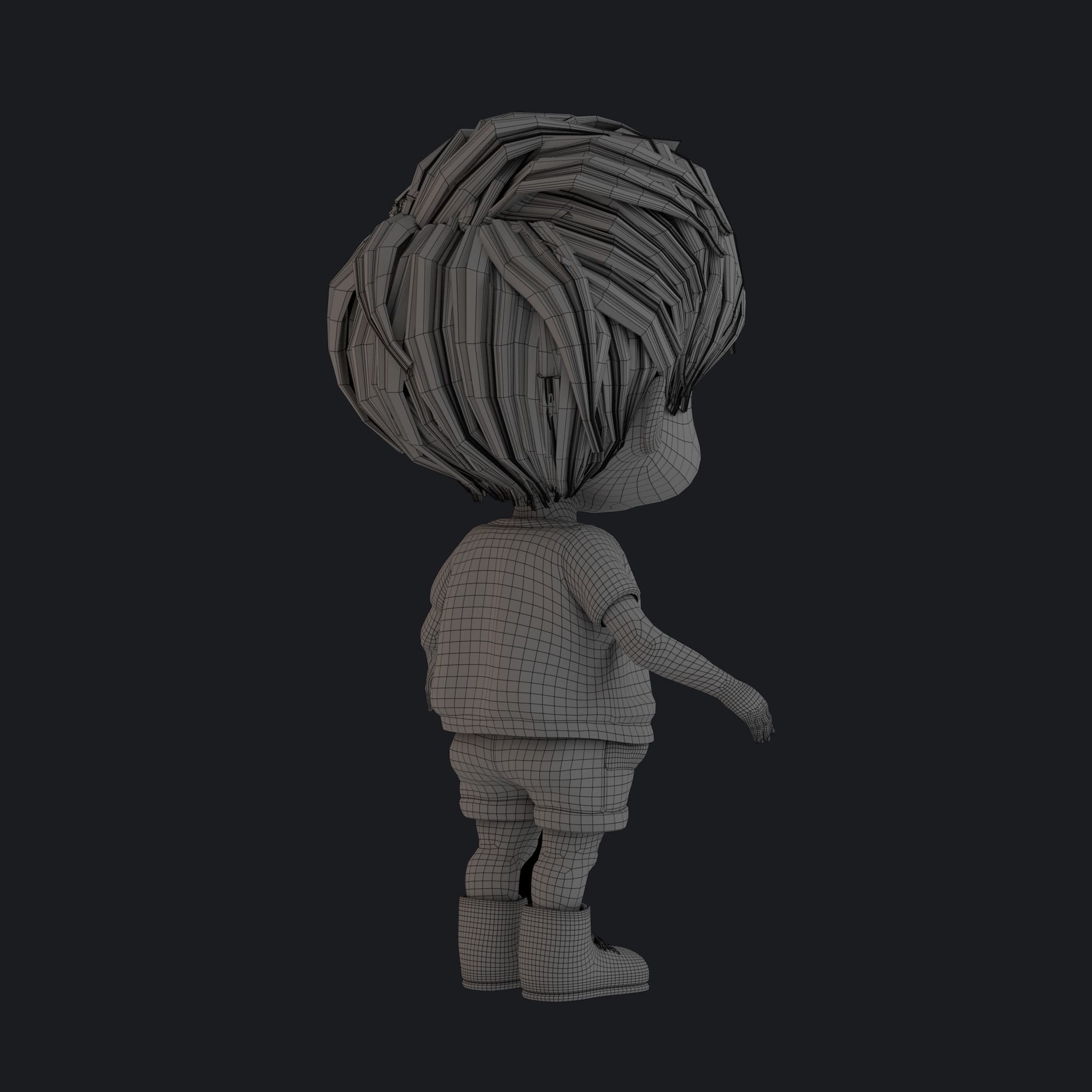 Cartoon Boy Rigged 3D model_21