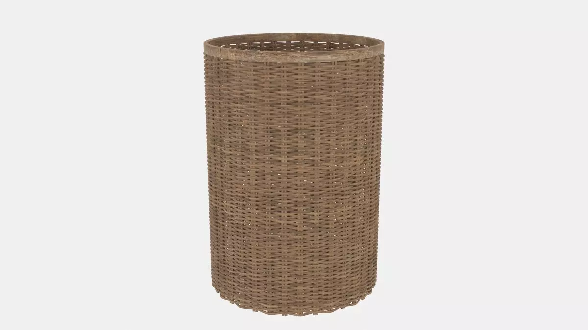 Wicker basket modelling Free 3D model_0