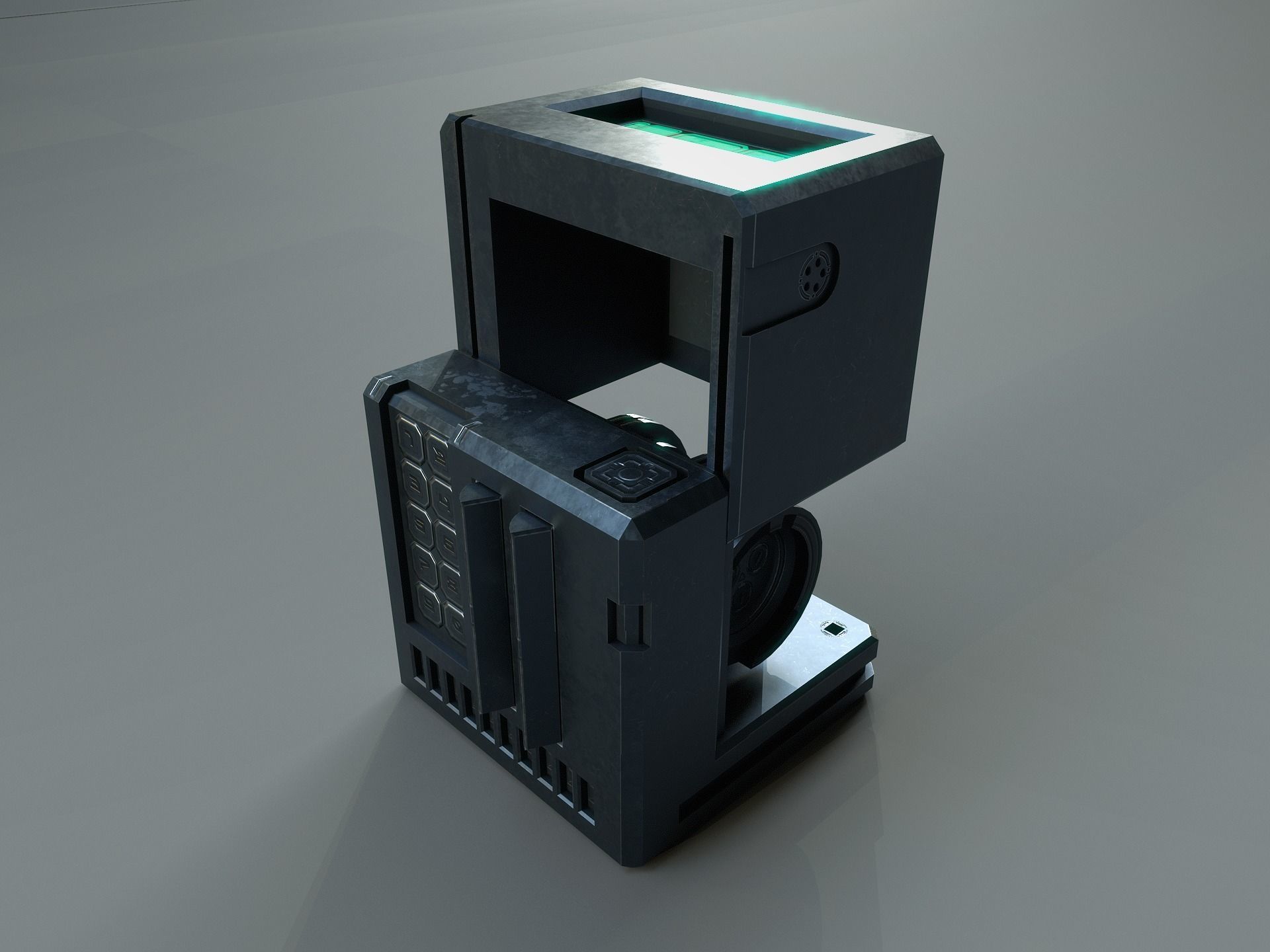 Holocube Camera Spy Recorder Drone Low-poly 3D model_6