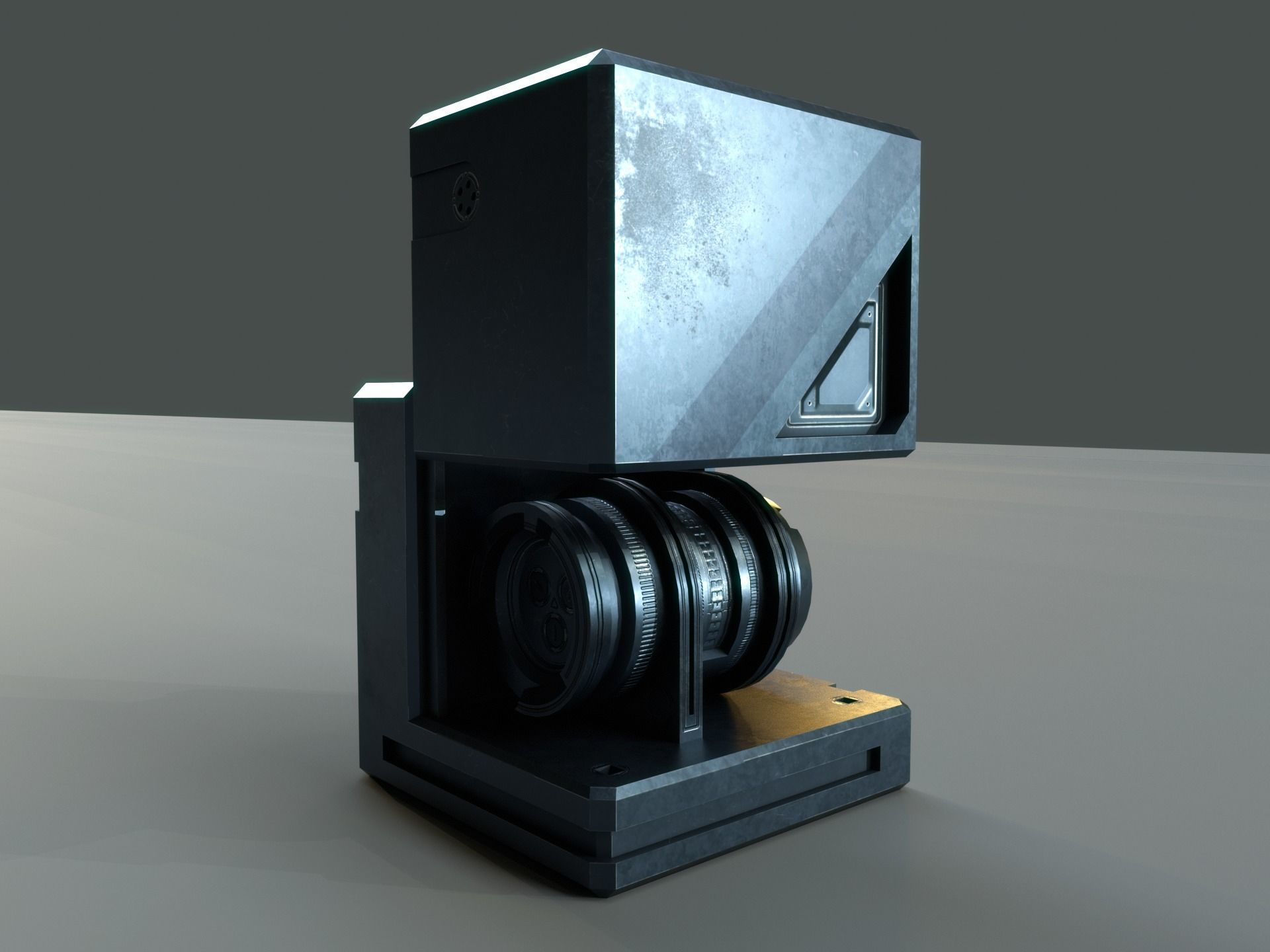 Holocube Camera Spy Recorder Drone Low-poly 3D model_3