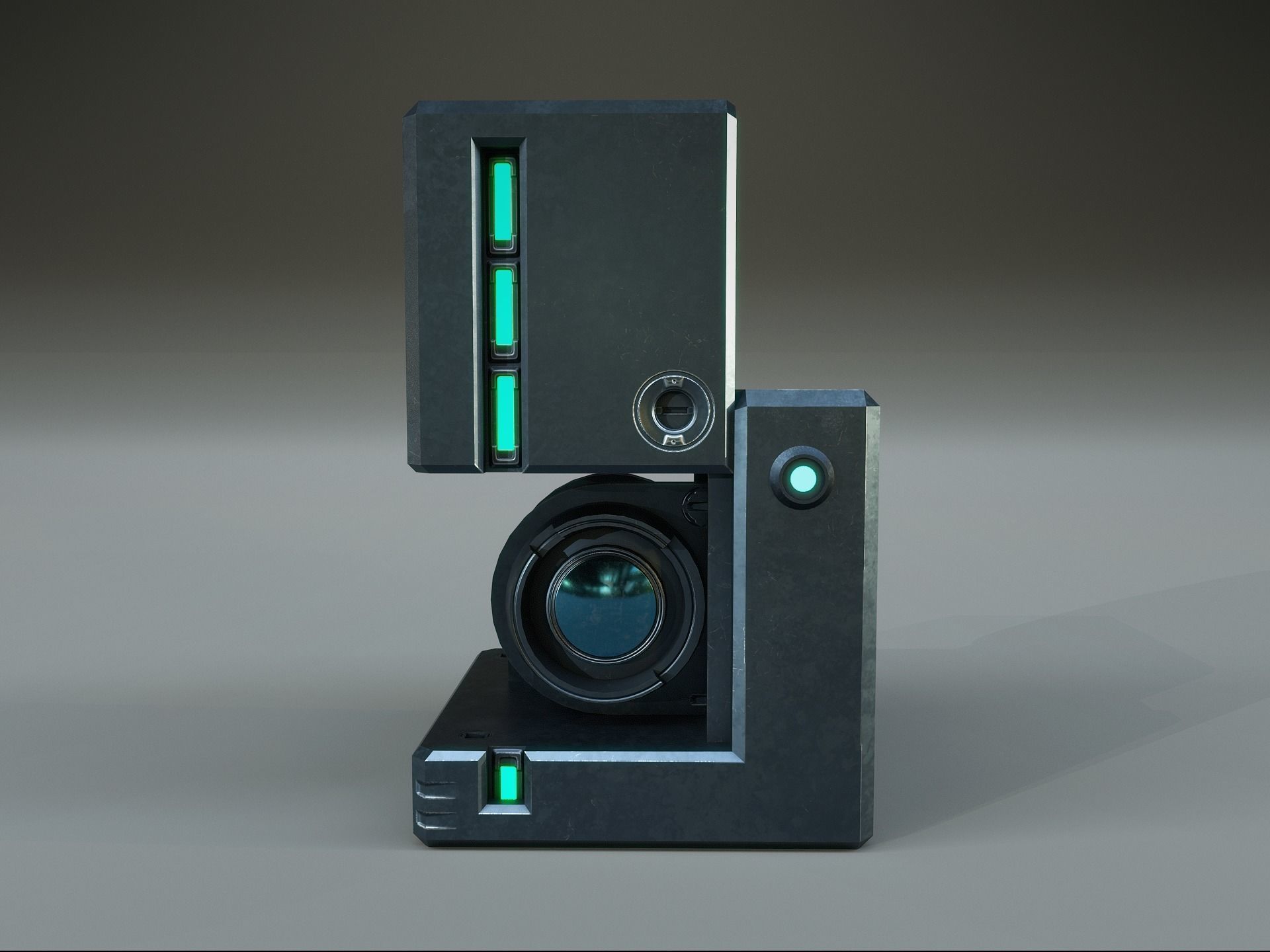 Holocube Camera Spy Recorder Drone Low-poly 3D model_5