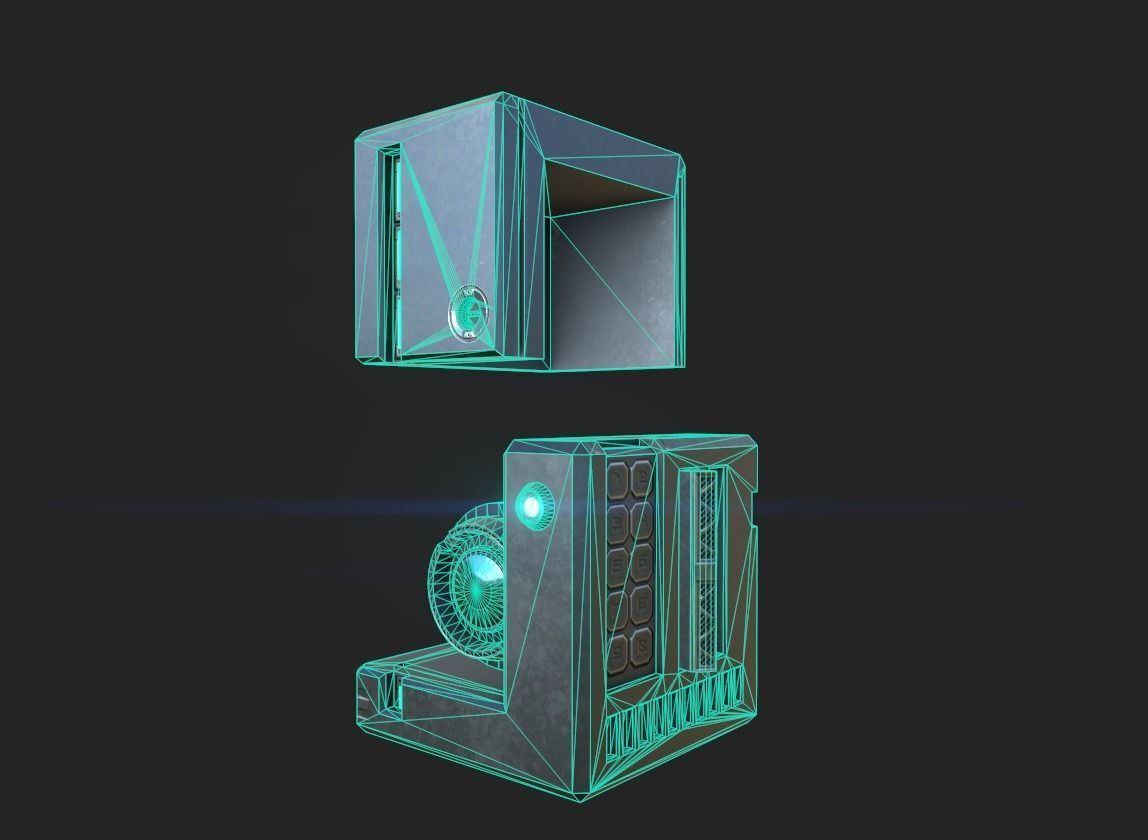 Holocube Camera Spy Recorder Drone Low-poly 3D model_9