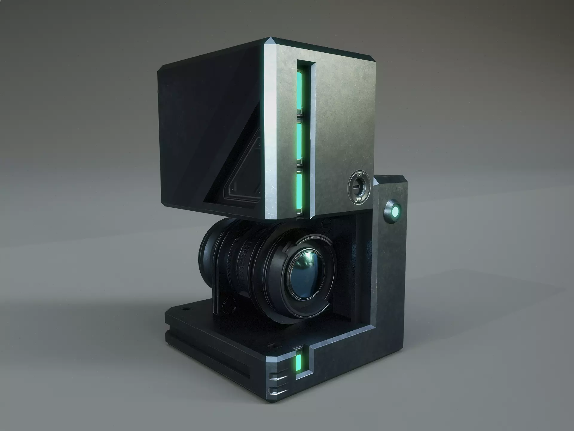 Holocube Camera Spy Recorder Drone Low-poly 3D model_0