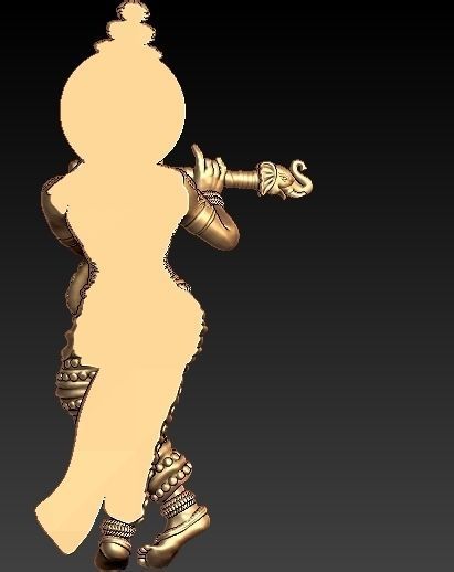 Krishna Pendant 3D print model_7