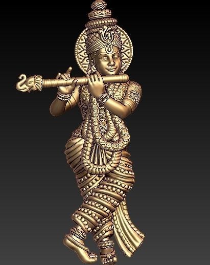 Krishna Pendant 3D print model_1