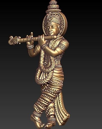 Krishna Pendant 3D print model_2