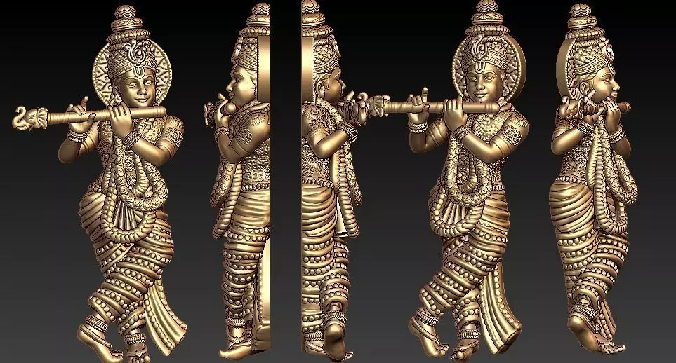 Krishna Pendant 3D print model_0