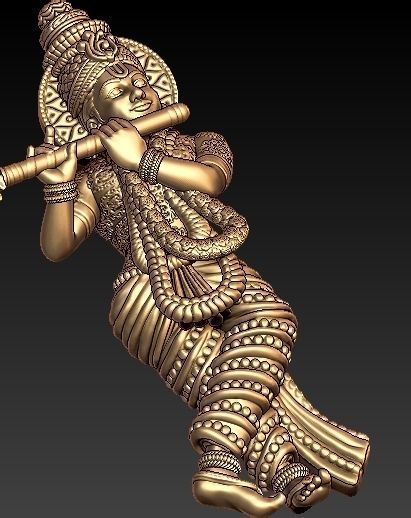 Krishna Pendant 3D print model_6