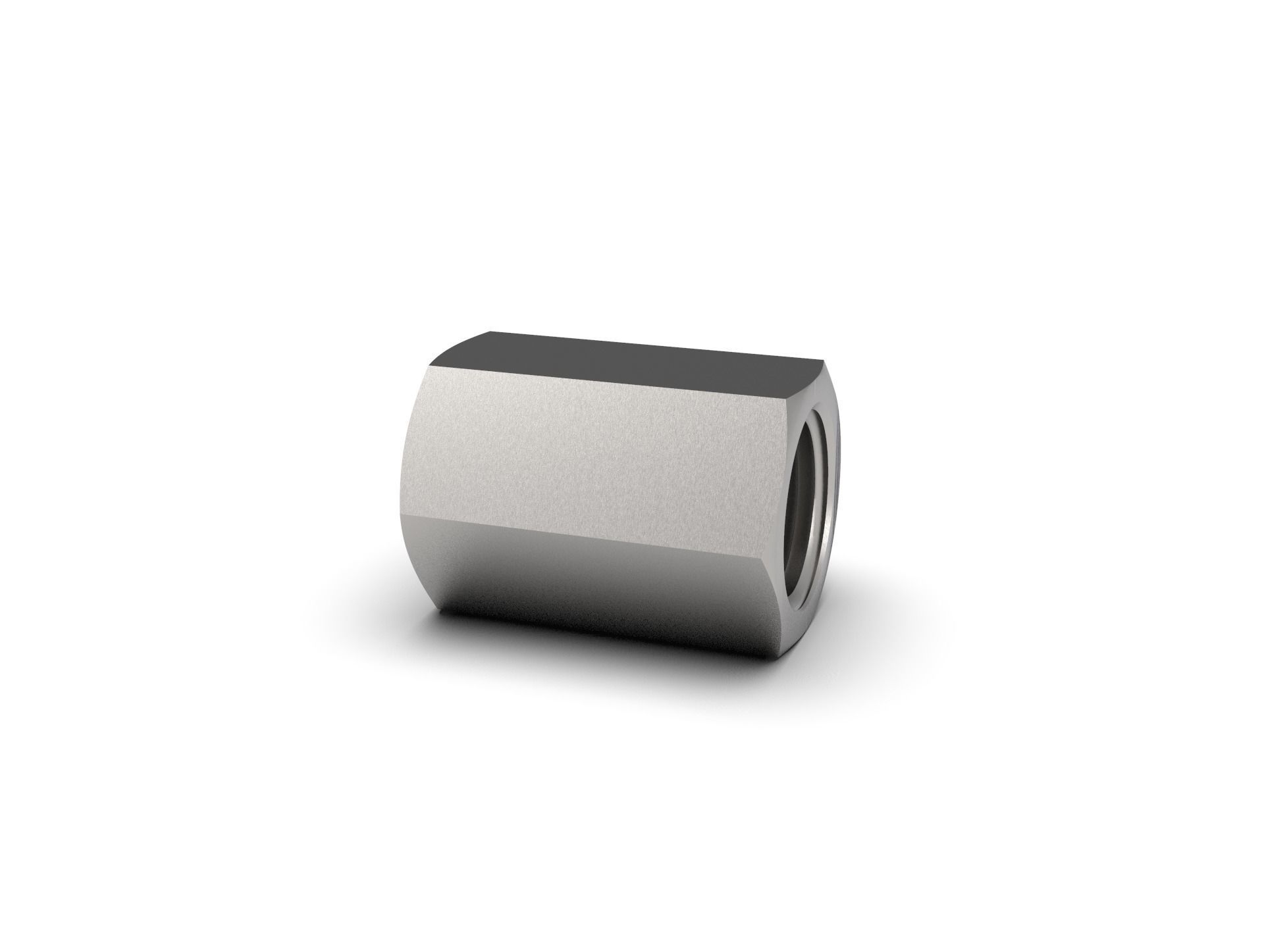 Hex NPT pipe coupling collection 3D model_5