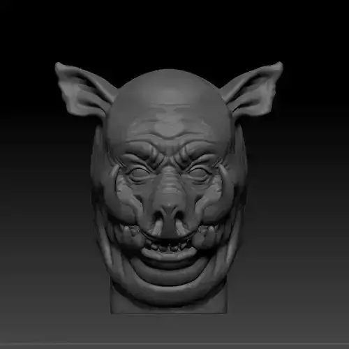 Winnie The Pooh Blood and Honey Piglet Head 3D print model