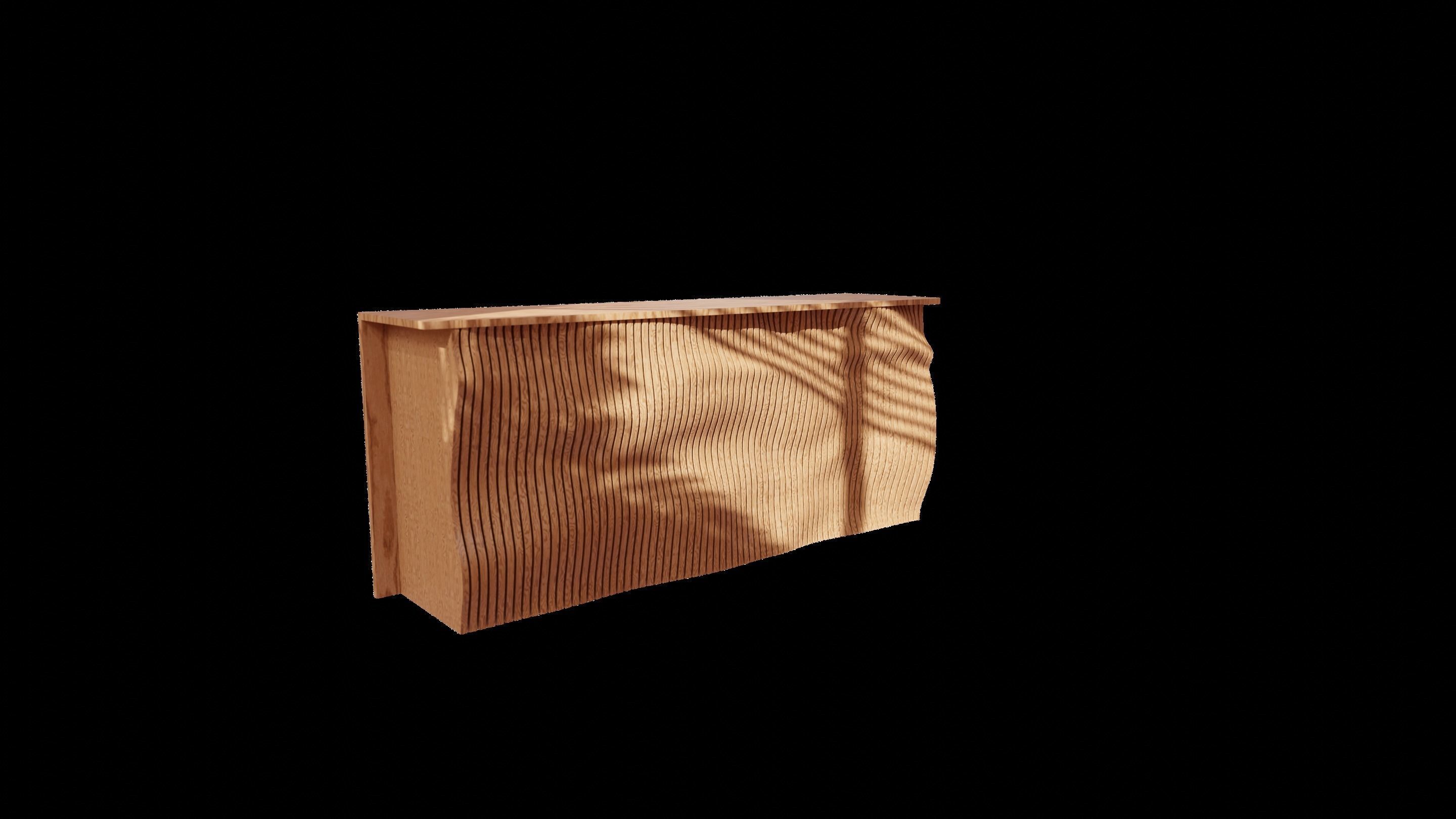 Parametric Wood Cabinet - Dynamic 3D Model 3D model_1
