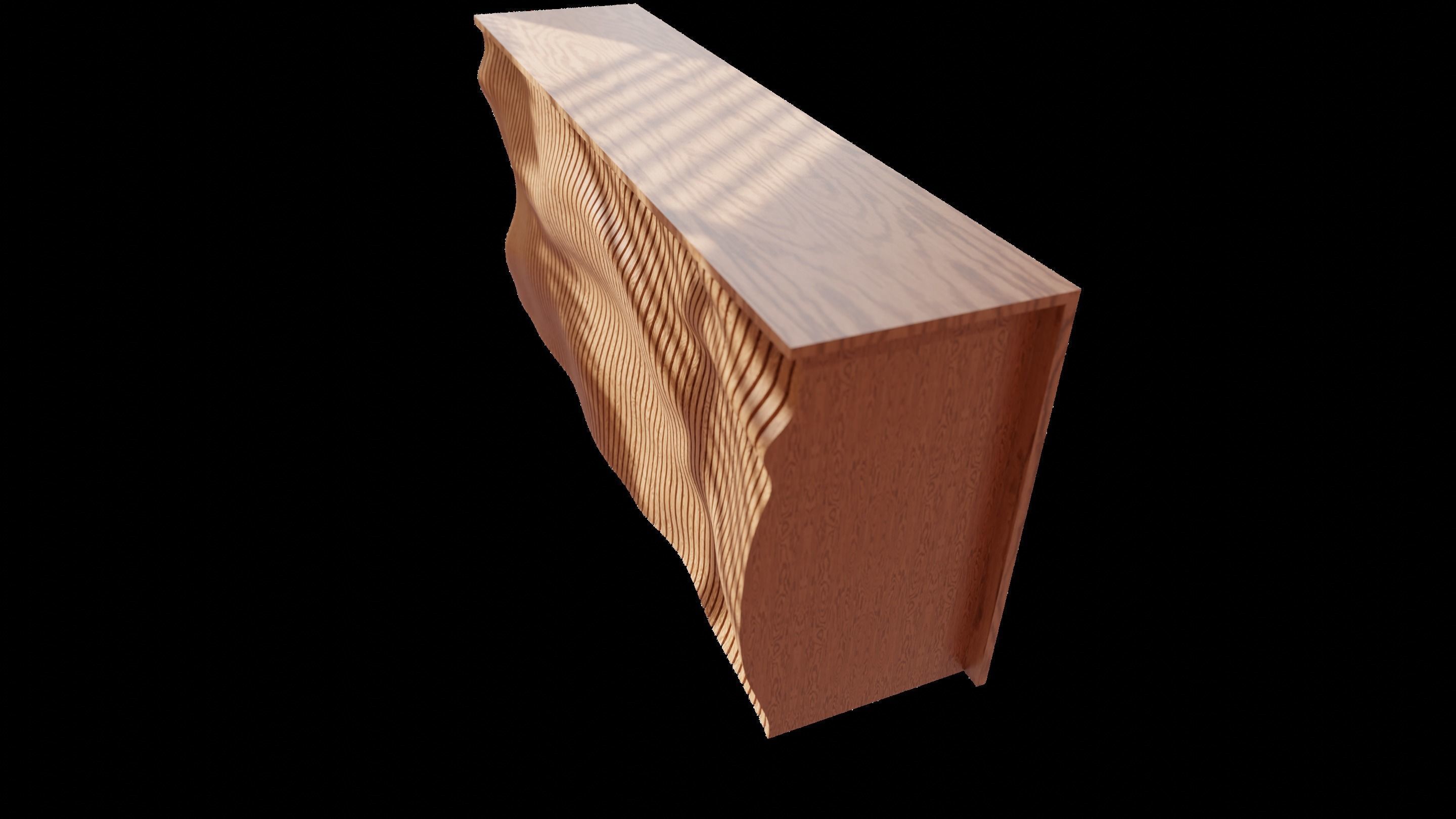 Parametric Wood Cabinet - Dynamic 3D Model 3D model_10