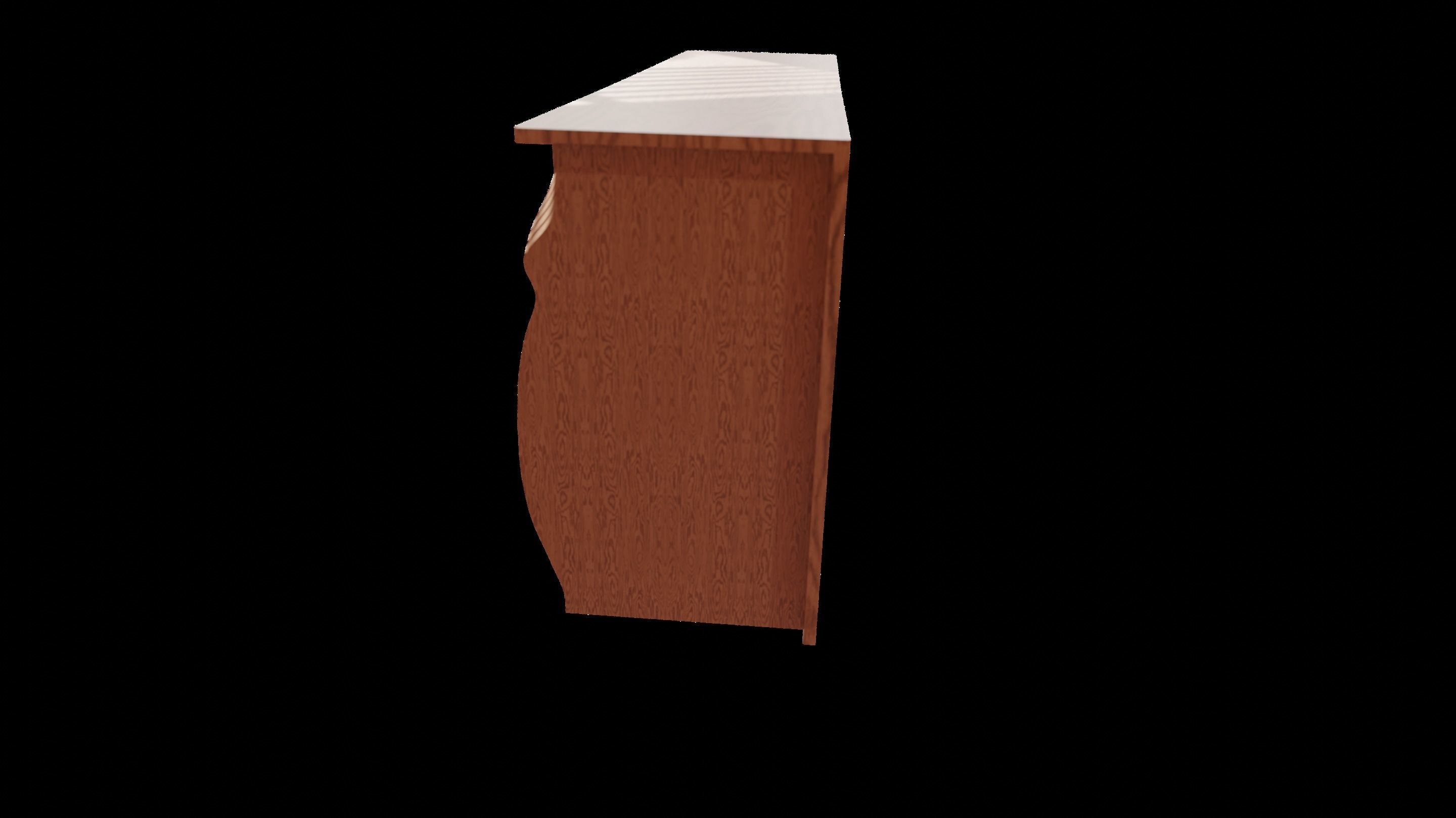 Parametric Wood Cabinet - Dynamic 3D Model 3D model_6