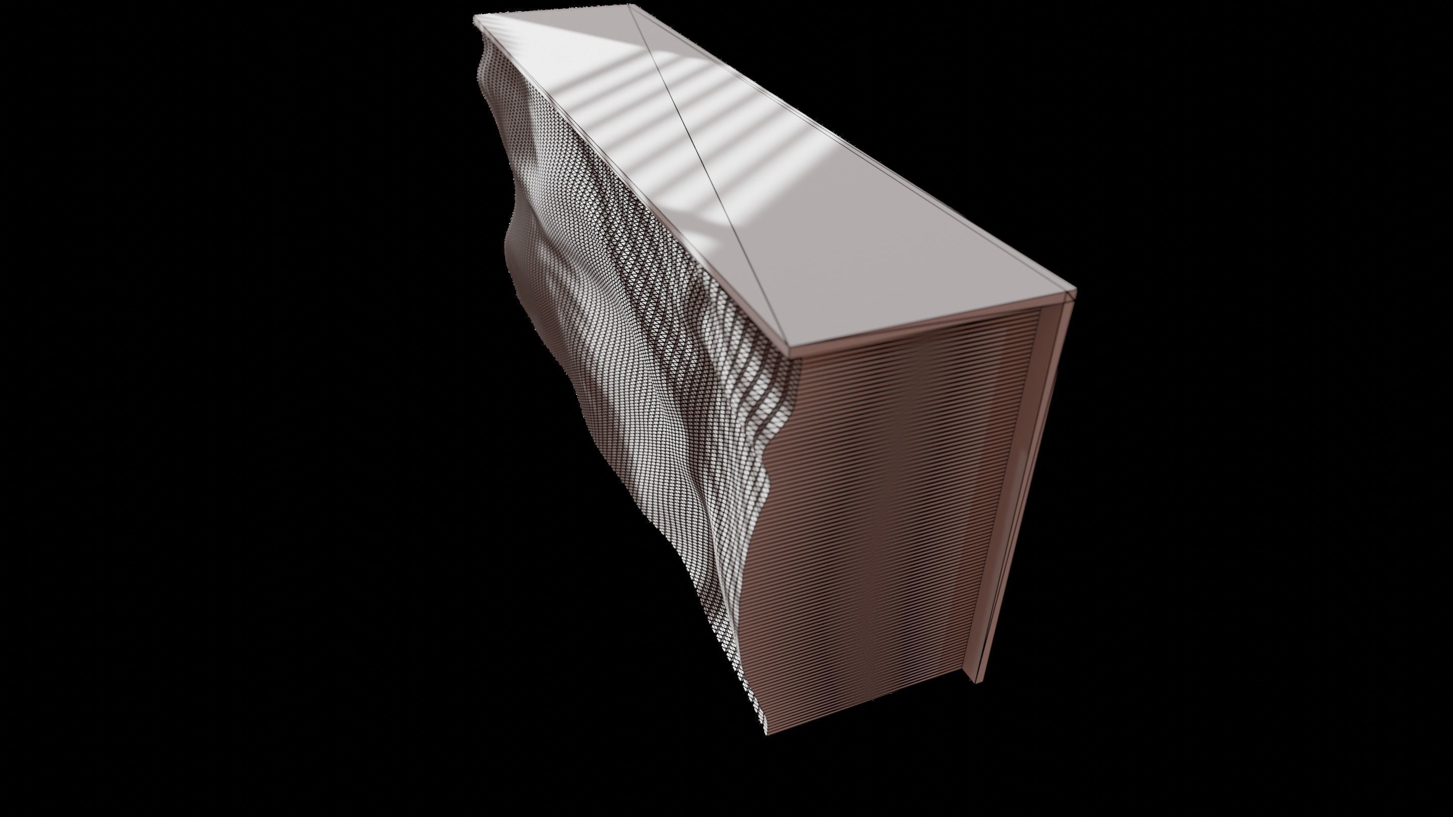 Parametric Wood Cabinet - Dynamic 3D Model 3D model_9