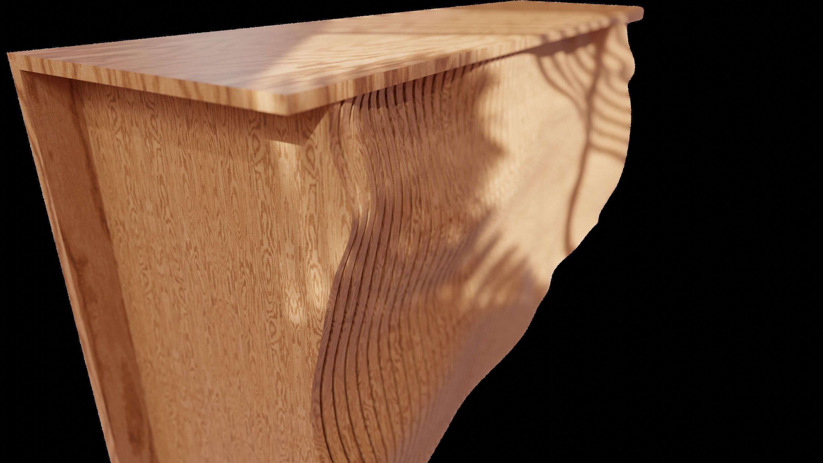 Parametric Wood Cabinet - Dynamic 3D Model 3D model_12