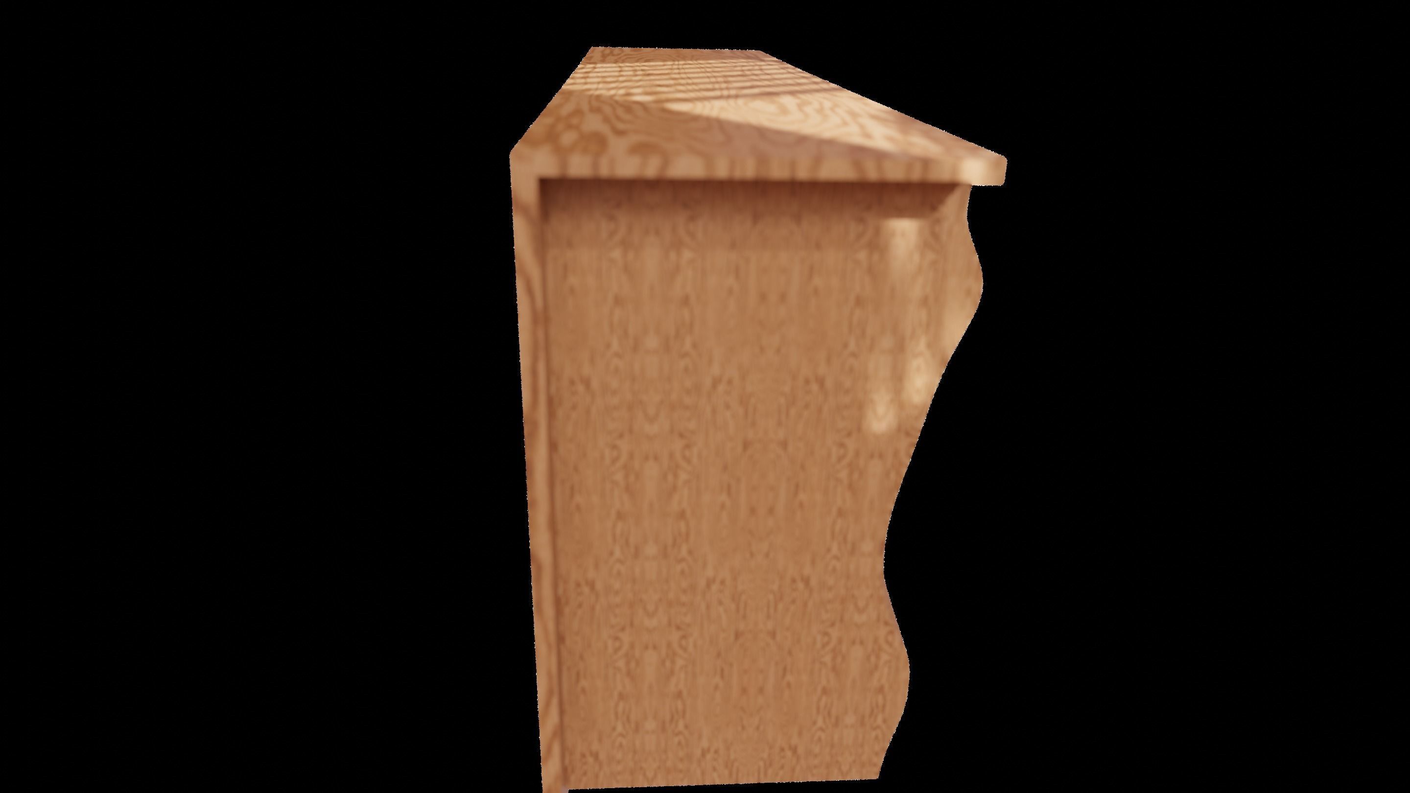 Parametric Wood Cabinet - Dynamic 3D Model 3D model_4