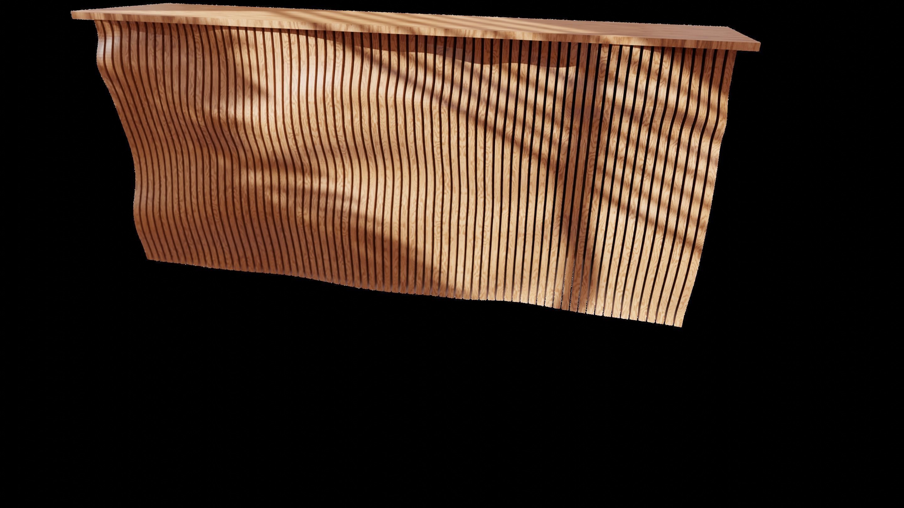 Parametric Wood Cabinet - Dynamic 3D Model 3D model_7