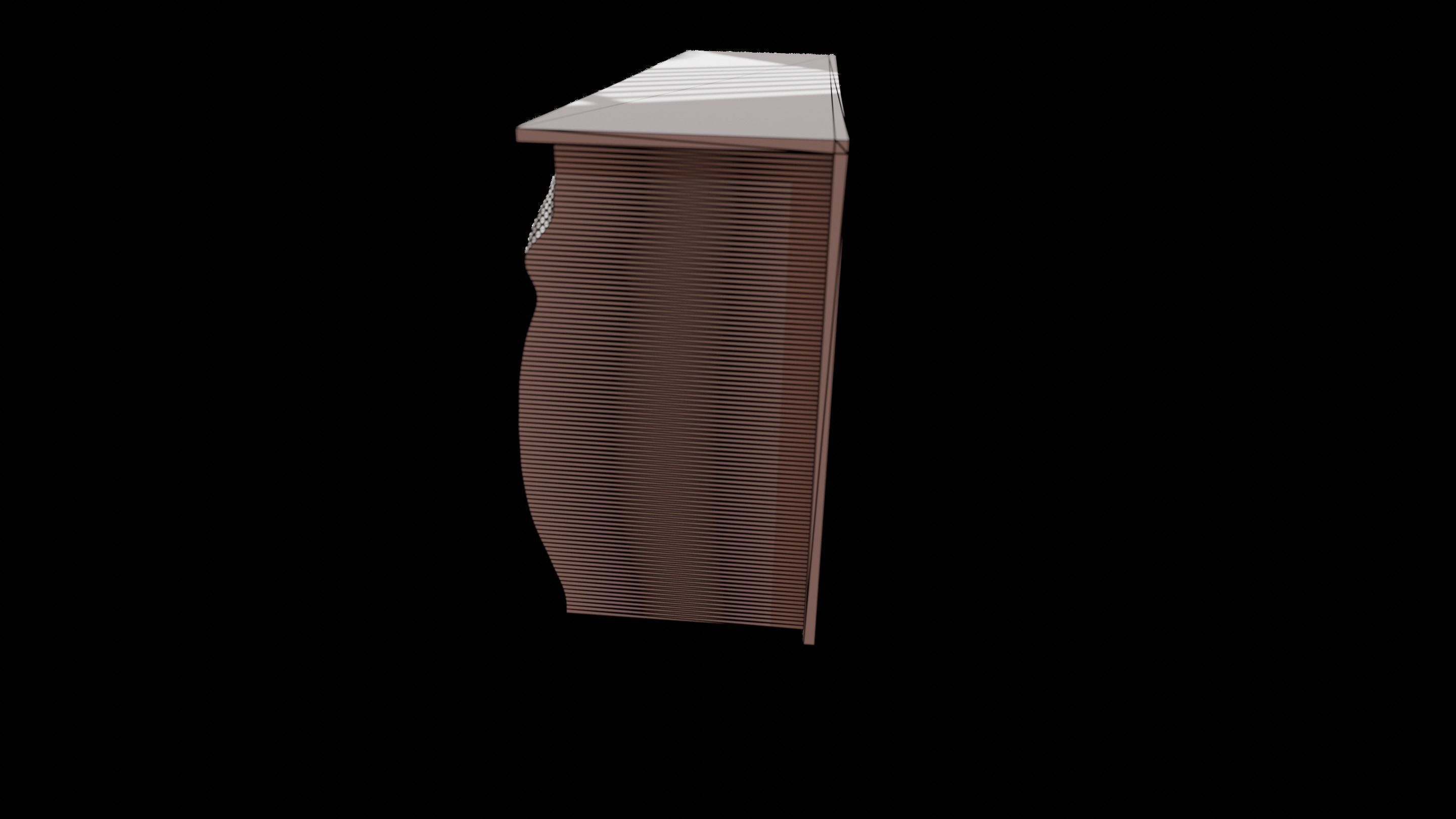 Parametric Wood Cabinet - Dynamic 3D Model 3D model_11